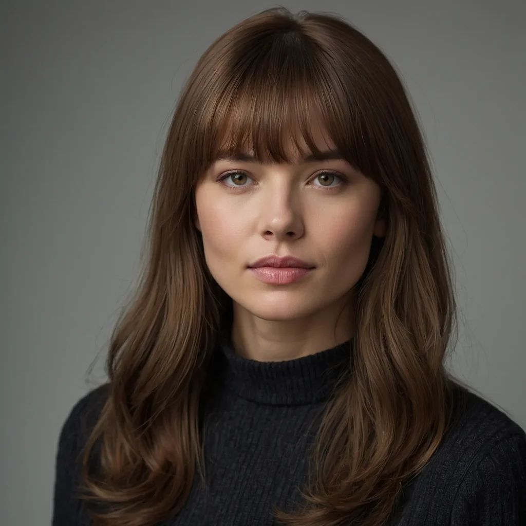 A realistic portrait of a woman with classic 3