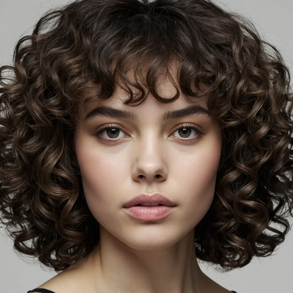 A realistic portrait of a woman with textured 2