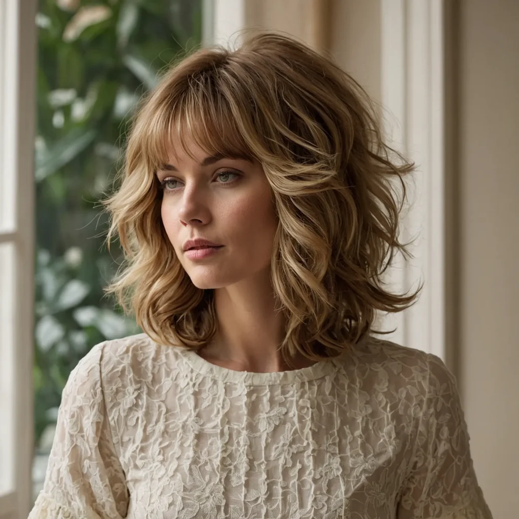 A white woman with a mediumlength shag haircu 2