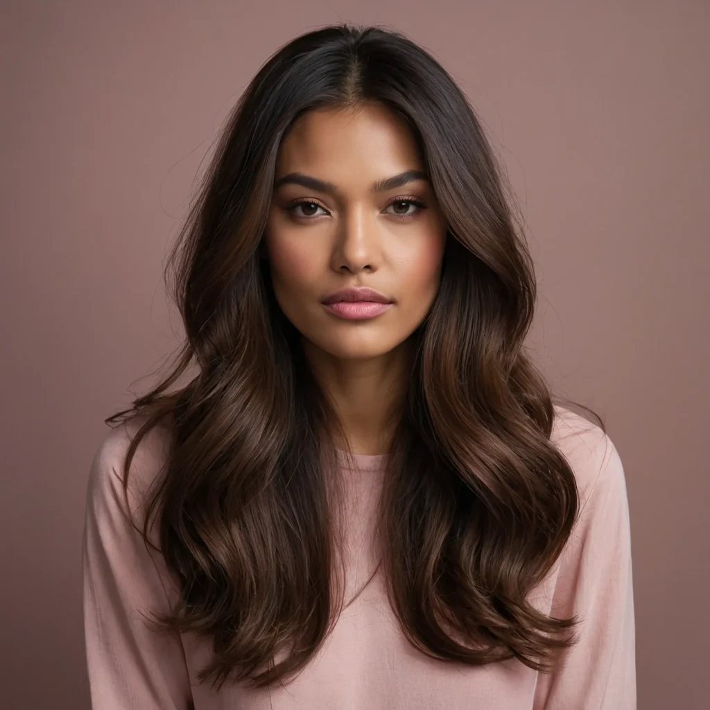 A woman with long straight hair featuring sle 1