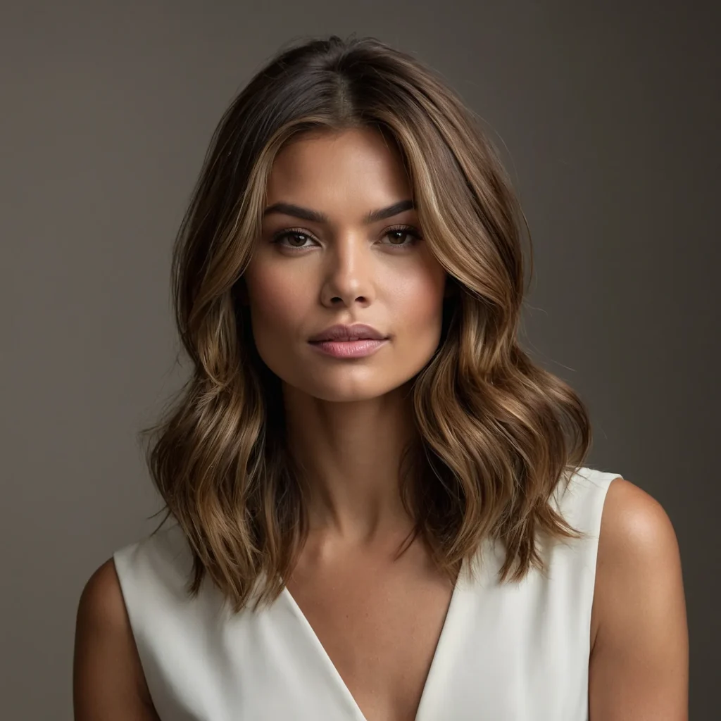 A woman with mediumlength layered brunette ha 0 (1)