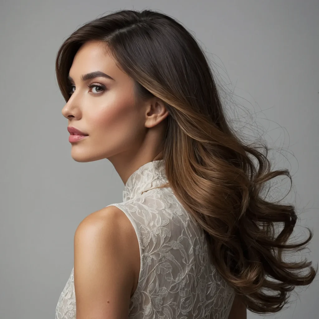 A woman with soft naturallooking waves cascad 1