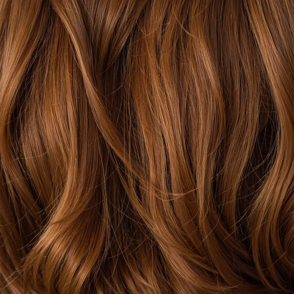 A woman with soft radiant ginger spice hair 2