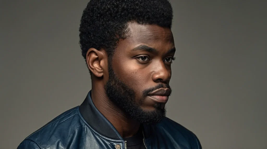Afro Blowout with Tapered SidesBlack man wi 0