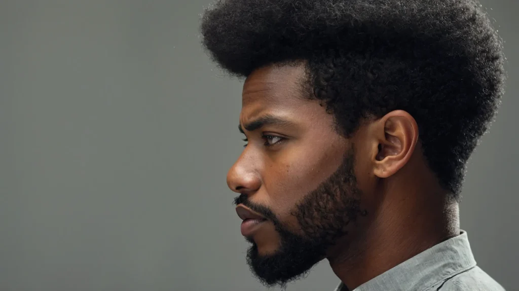 Afro Blowout with Tapered SidesBlack man wi 3