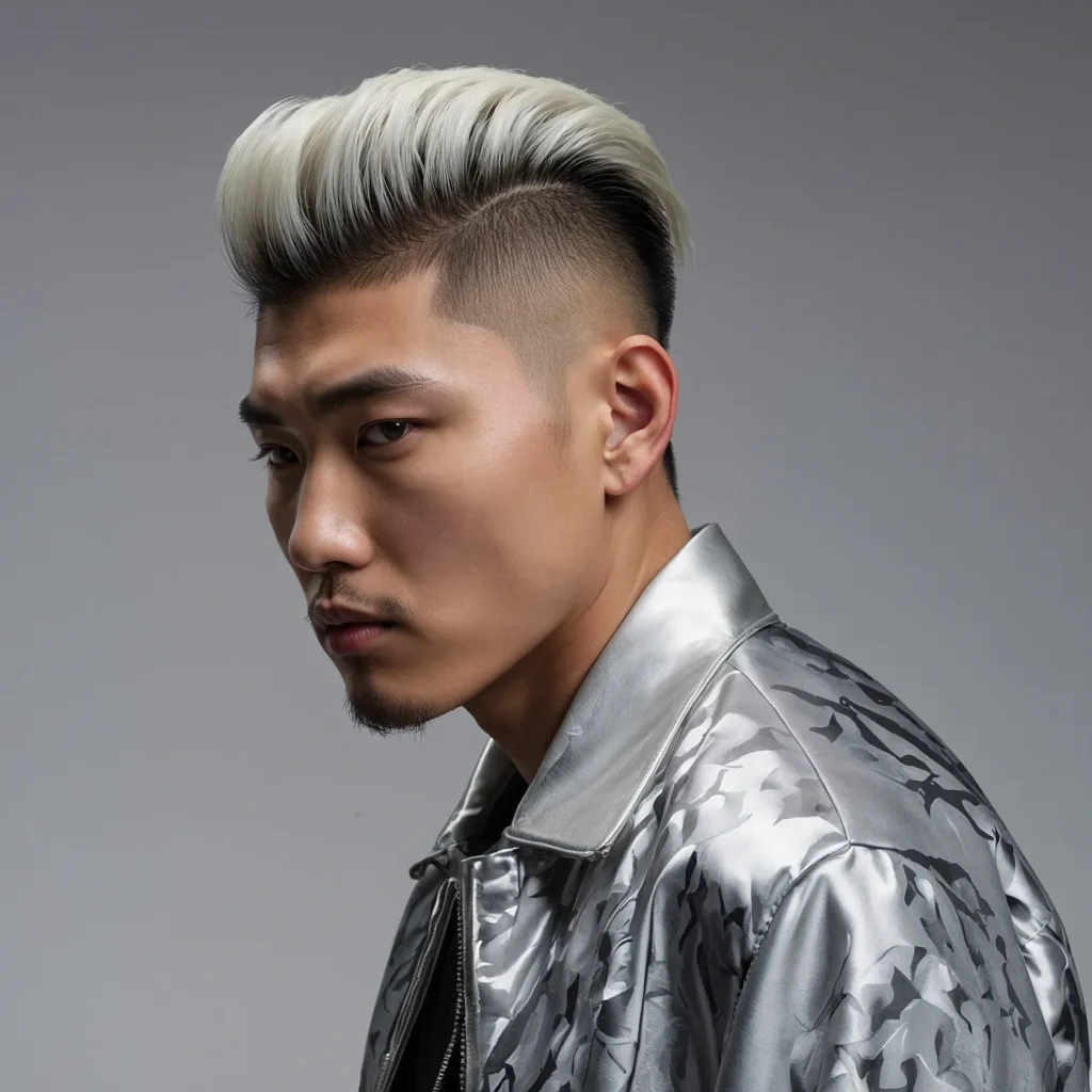 AsianInspired Modern Mullet Fadewhite man w 0