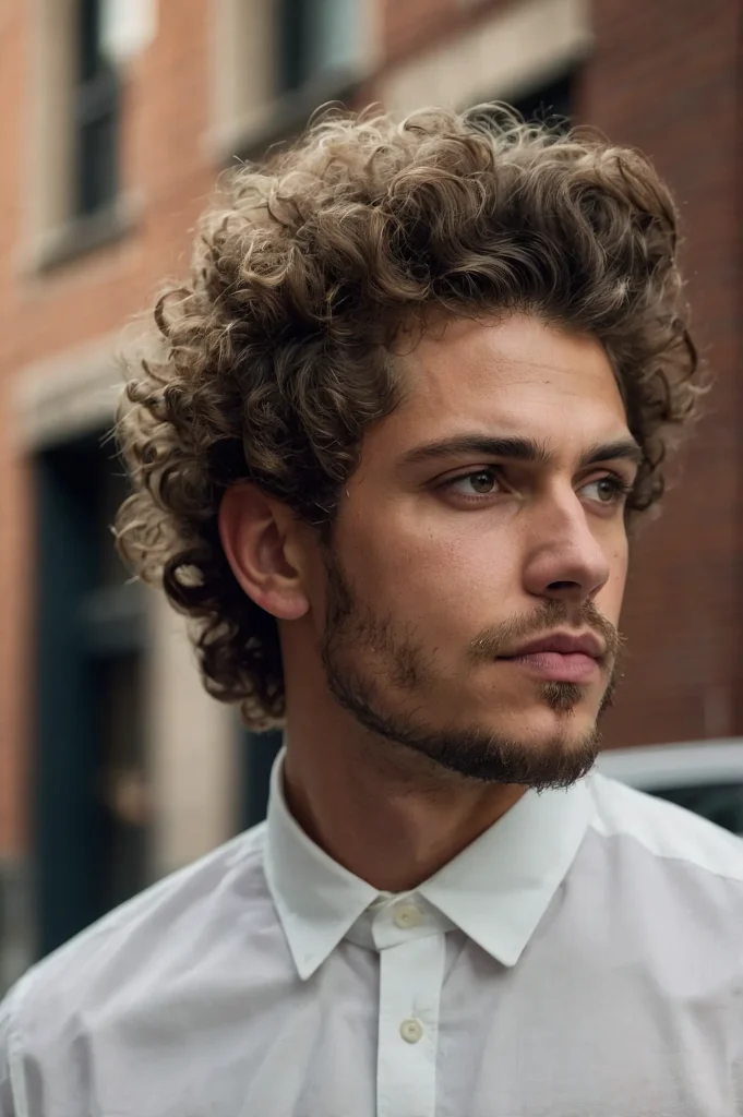 Big Curls Subtle Taper at the Neckman with 0