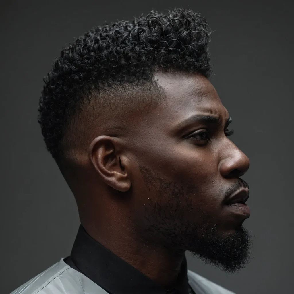 Black man with faux hawk and low burst fade g 0