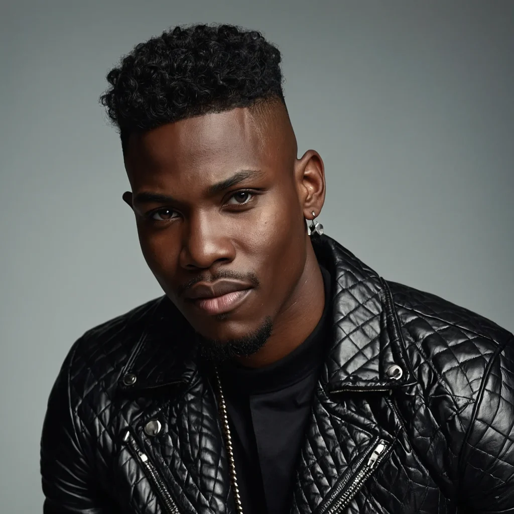 Black man with hightextured top and tight bur 0
