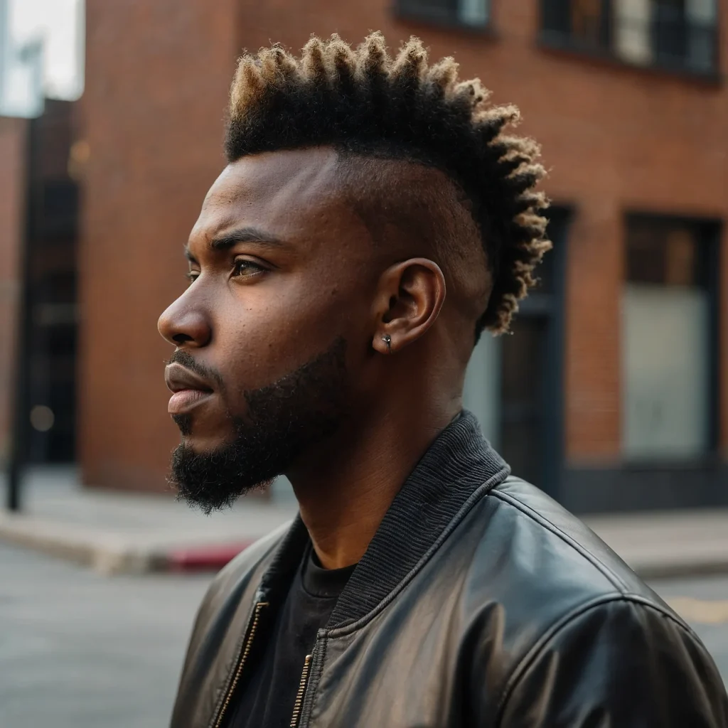 Black man with mohawkinspired burst fade medi 0