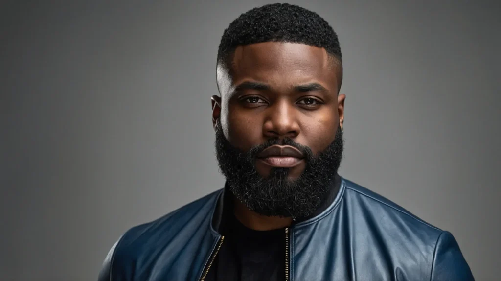 Blowout Fade with Sharp Beard BlendBlack m0