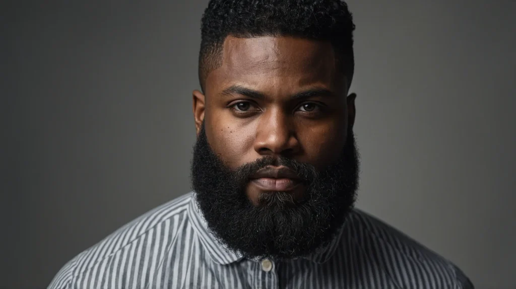 Blowout Fade with Sharp Beard BlendBlack m3