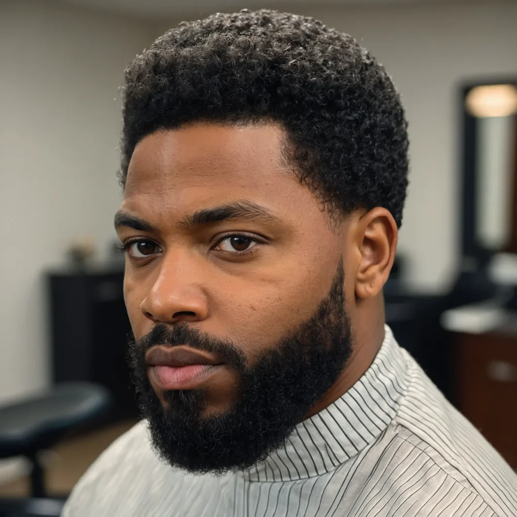 Blowout Taper Fade for Afro HairA Black man w 3