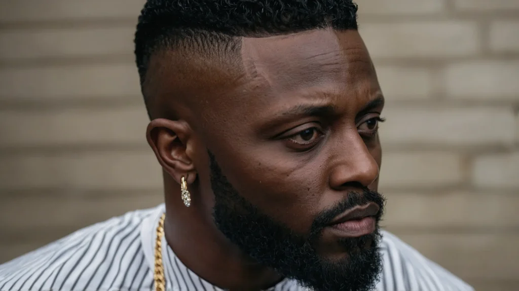 Boosie Fade with Beard BlendA Black man weari 3