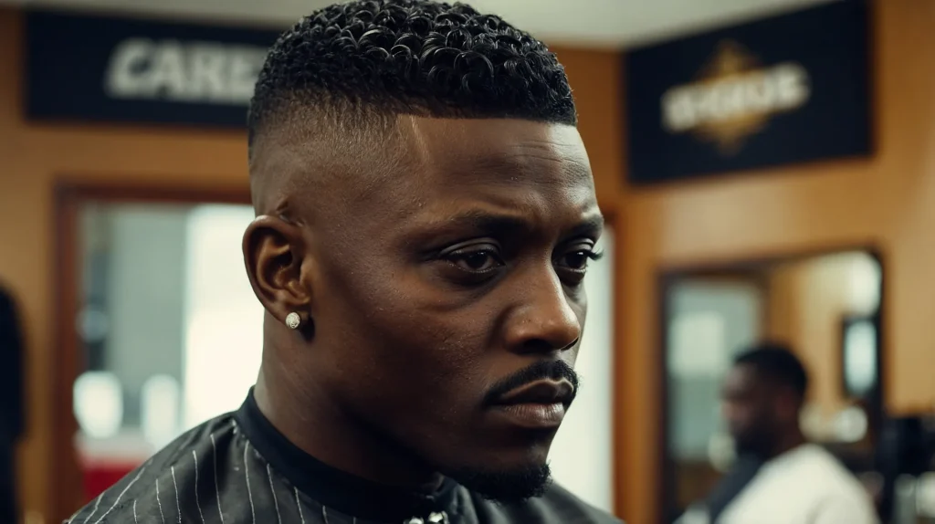 Boosie Fade with PartA closeup of Black man 3