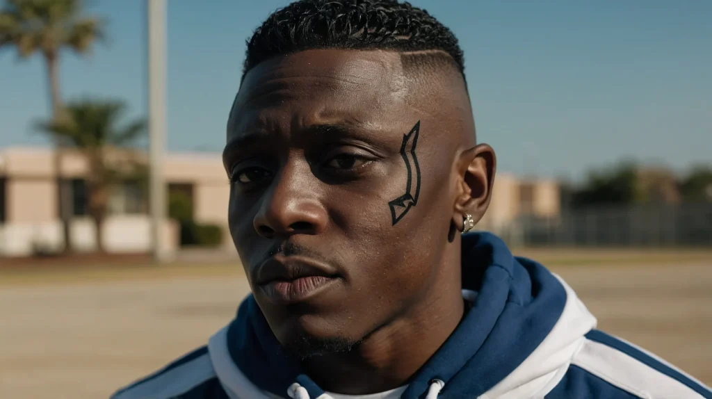 Boosie Fade with Precision DesignA Black man 0