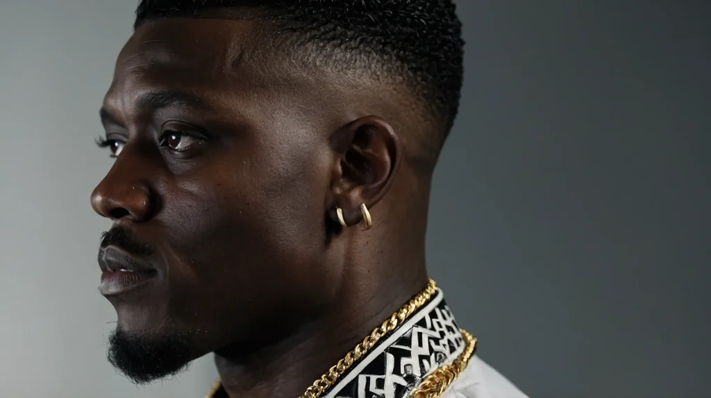 Boosie Fade with Precision DesignA Black man 3