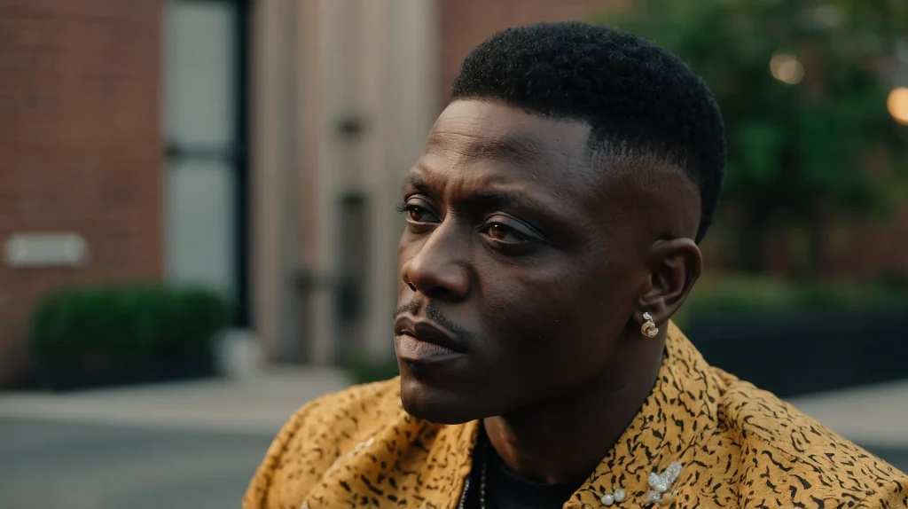 Boosie Fade withfro Edge TopA Black man wit 3