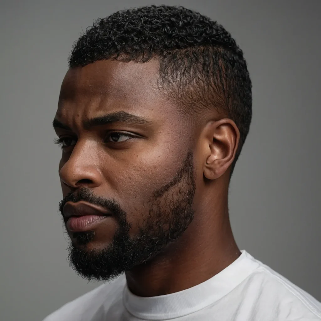 Burr Cut with FadeBlack man with slightly 3