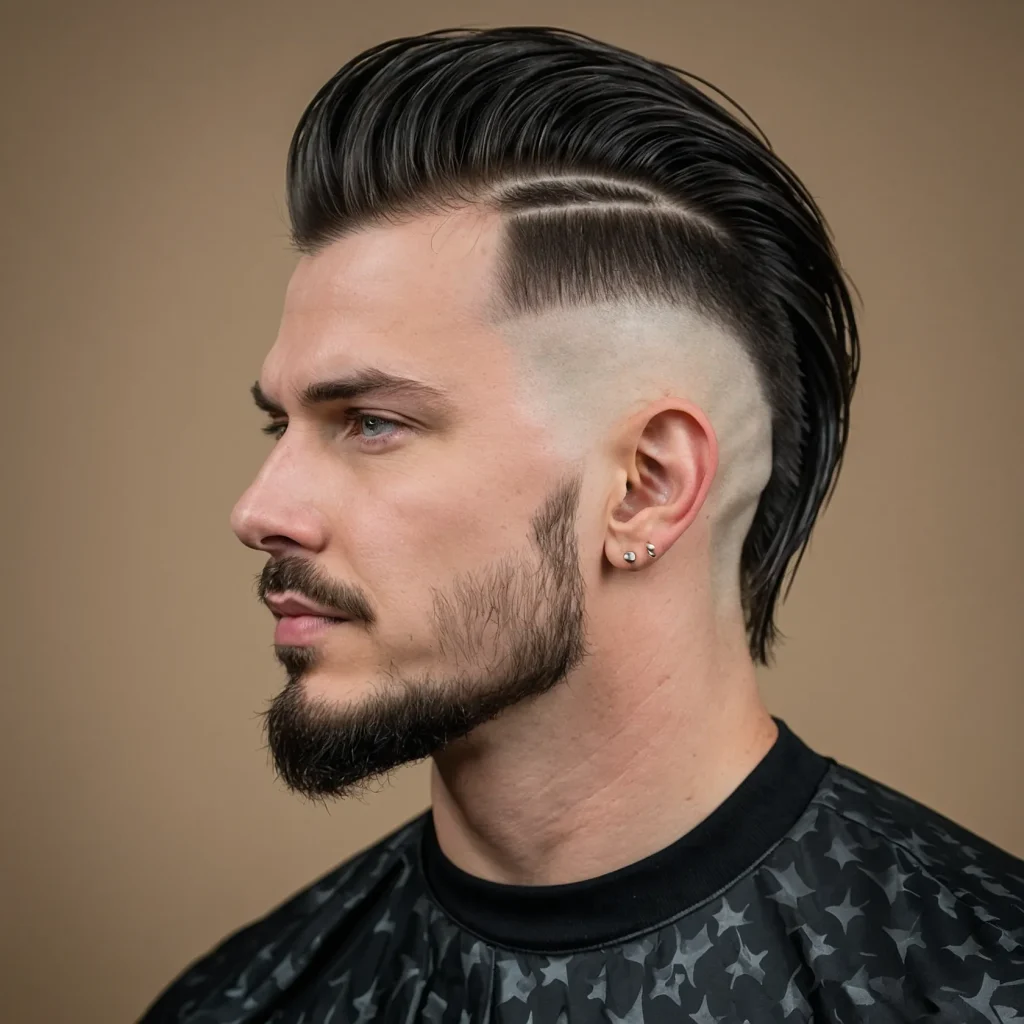 Burst Fade Mullet Combowhite man with bur 3