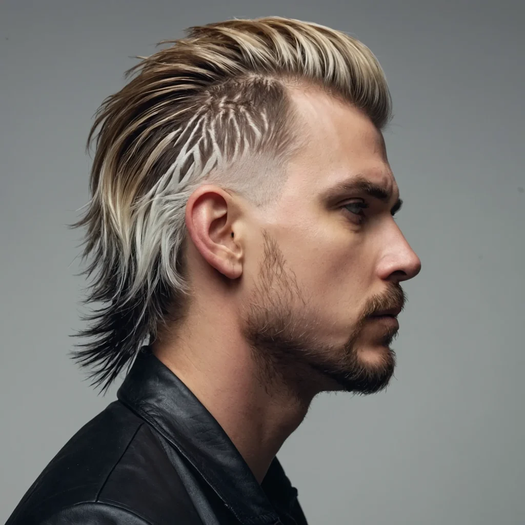 Burst Fade Mullet with Angular Layerswhite 3