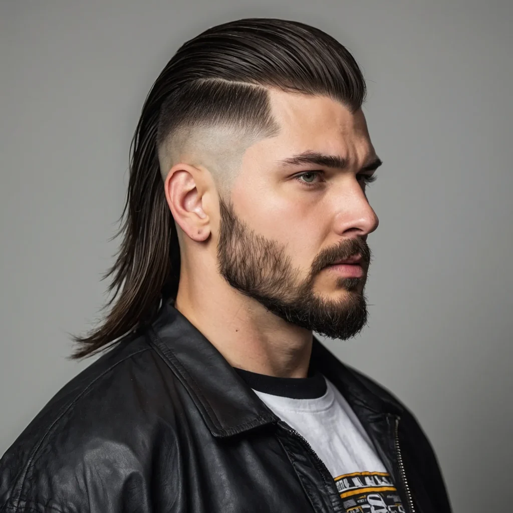 Burst Fade Mullet with Blunt Endswhite man 3