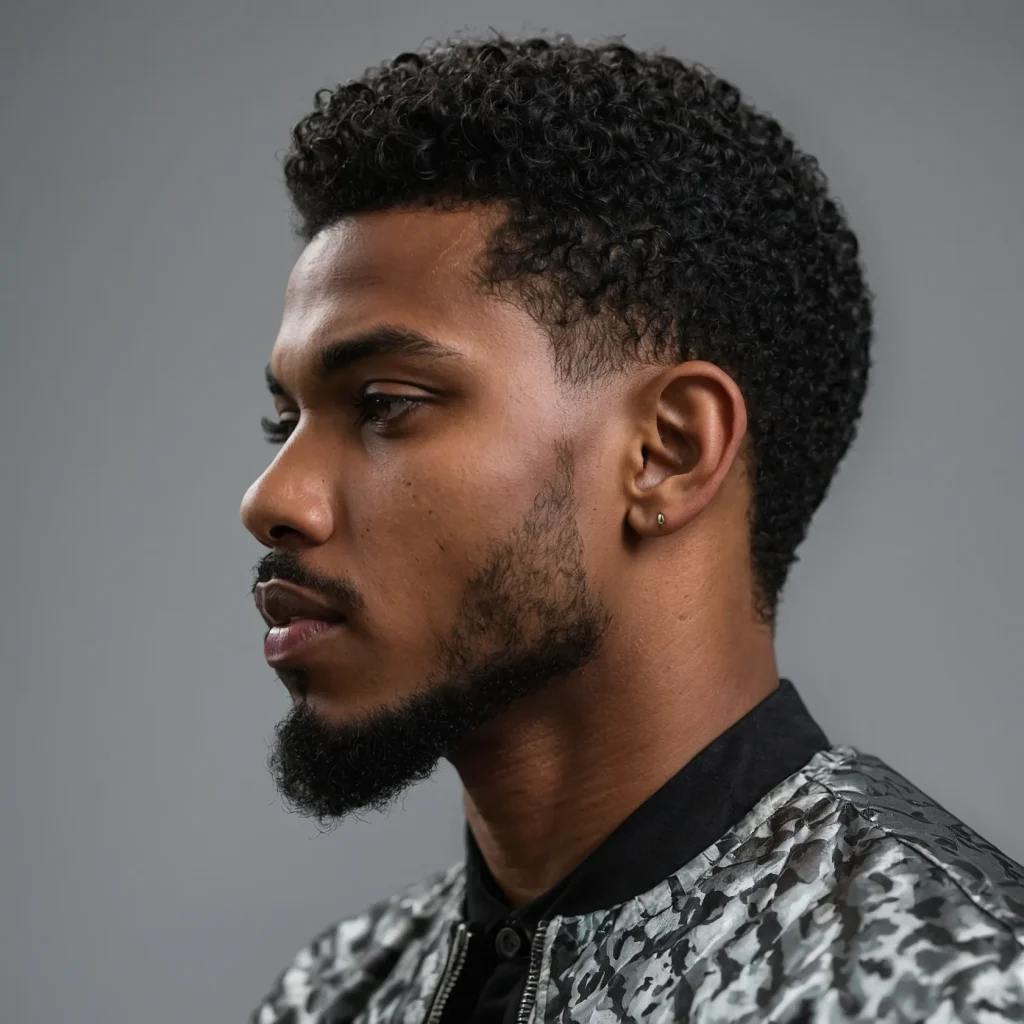 Burst Taper Fade on Black HairA Black man wit 1