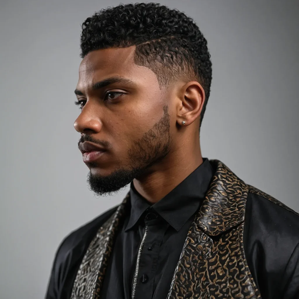 Burst Taper Fade on Black HairA Black man wit 2