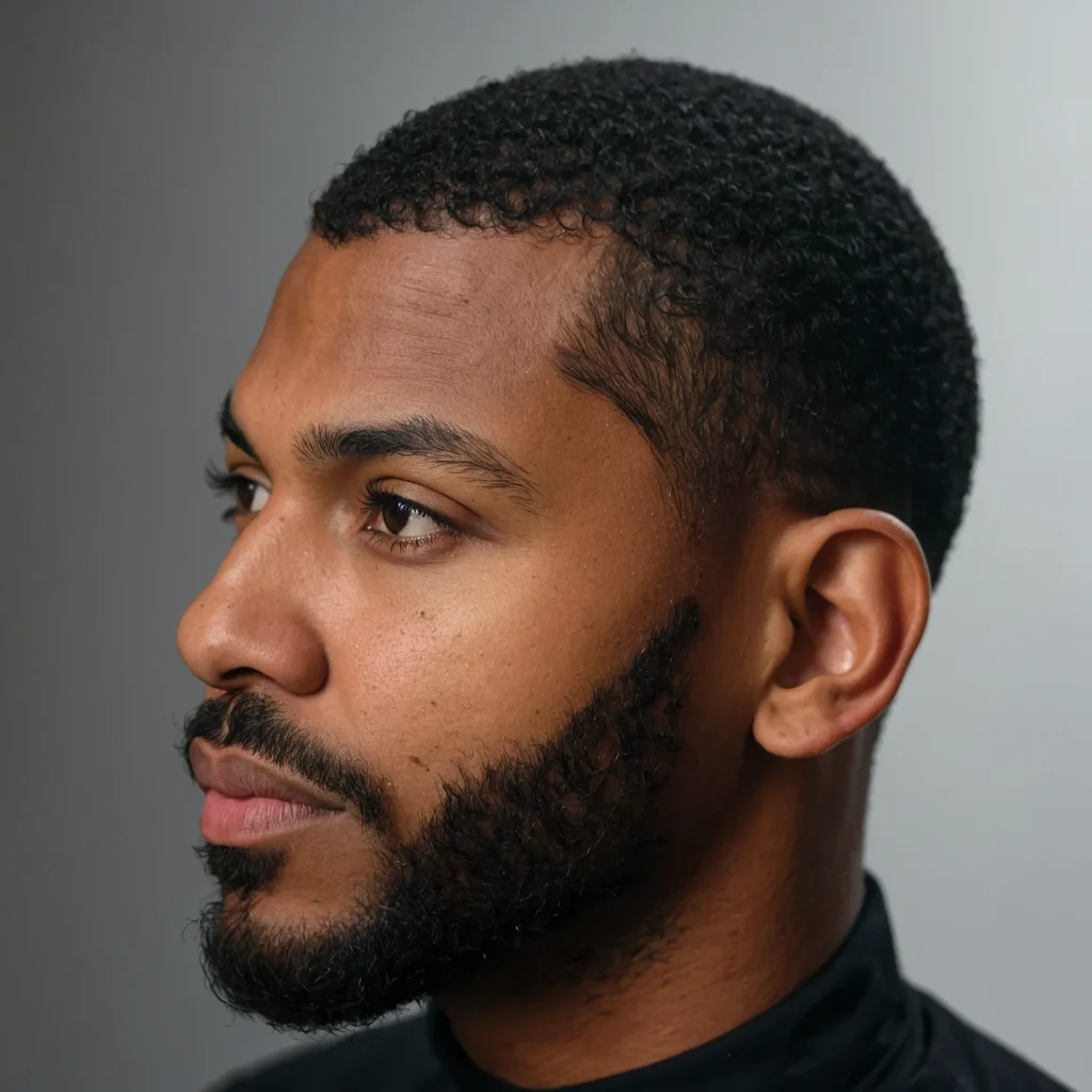 Buzz Cut with Afro Shadow FadeShort afrotext 3