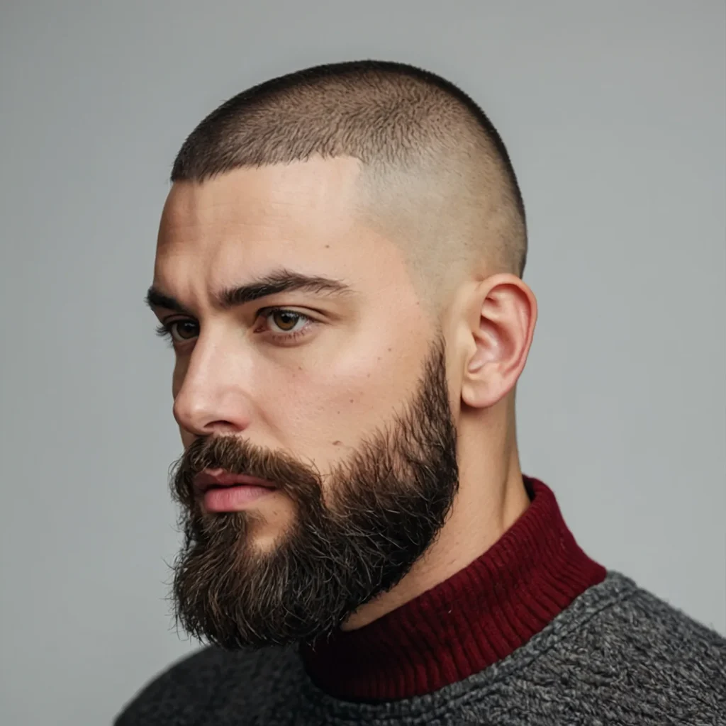 Buzz Cut with Beard FadeBuzz cut connected sm 3