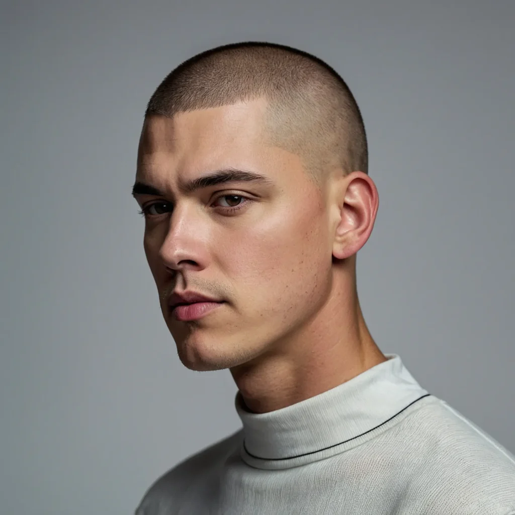 Buzz Cut with Clean Neck FadeNeckline faded c 3