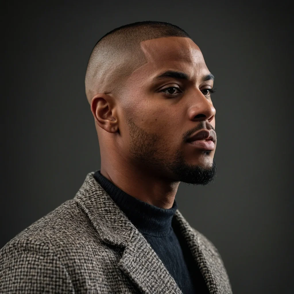 Buzz Cut with Defined Sideburn FadeClean side 0