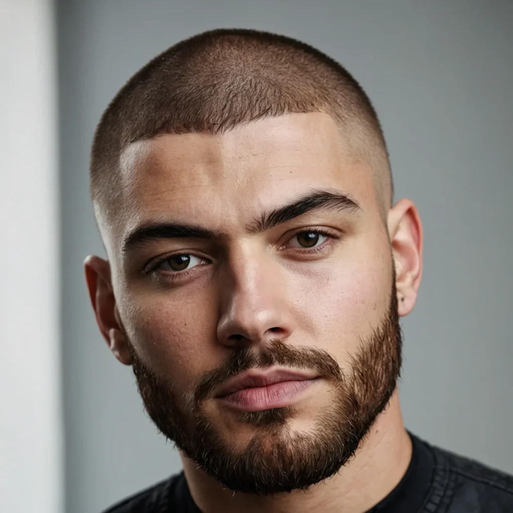 Buzz Cut with EdgeUp and Low FadeLow fade t3