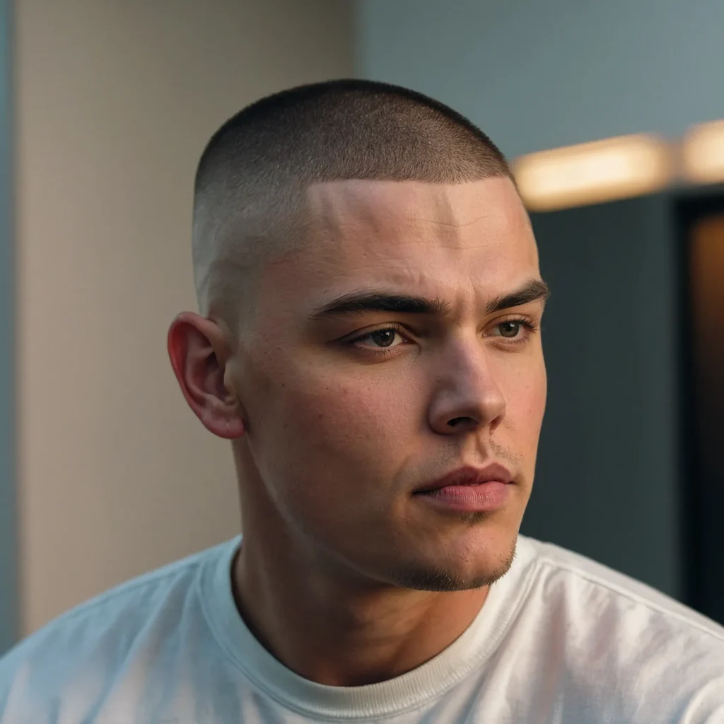 Buzz Cut with Flat Top and FadeBuzzed sides 0