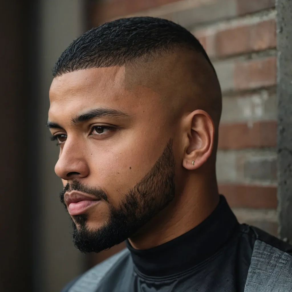 Buzz Cut with High Taper FadeBlack man with h 3