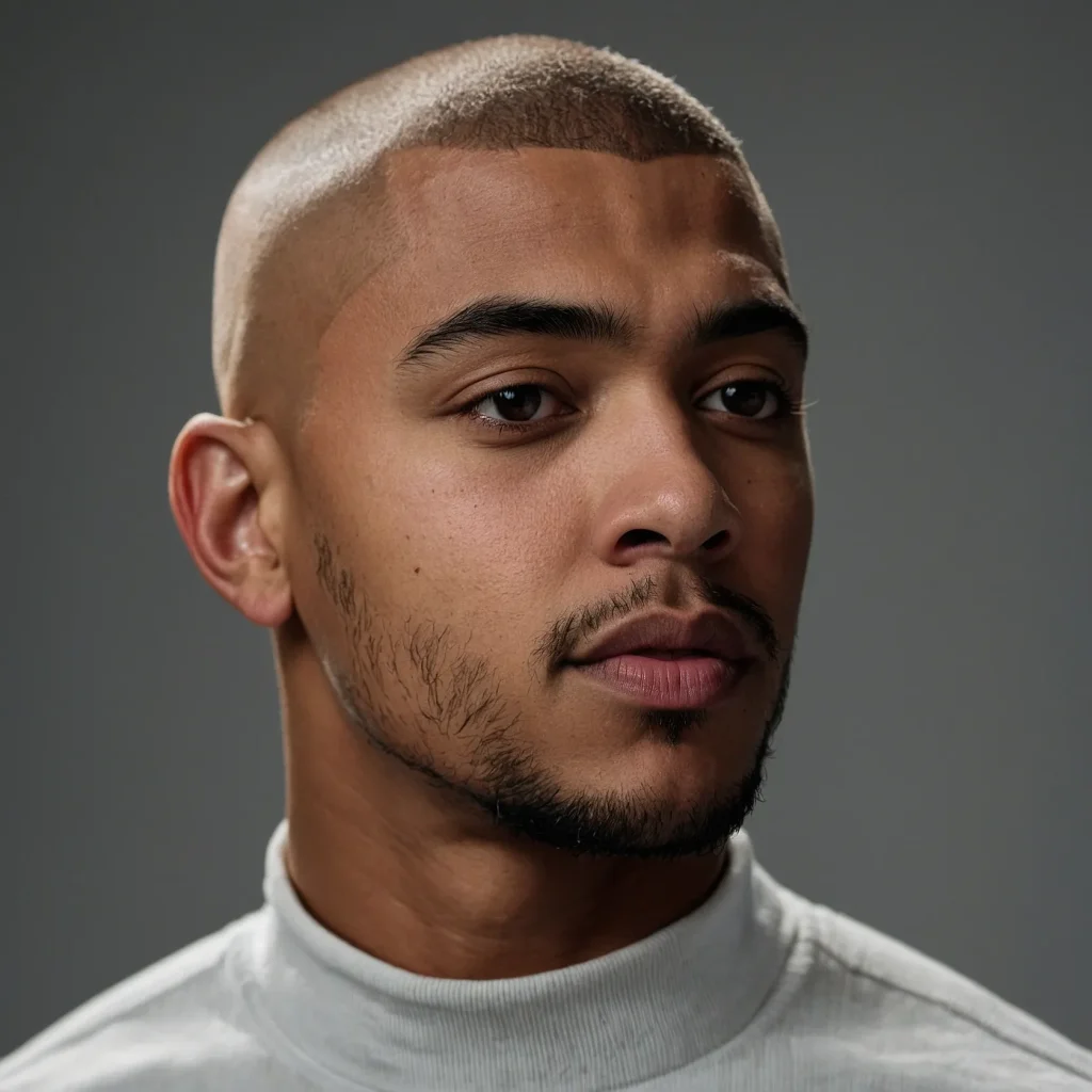 Buzz Cut with Low FadeBlack man with buzz c 0