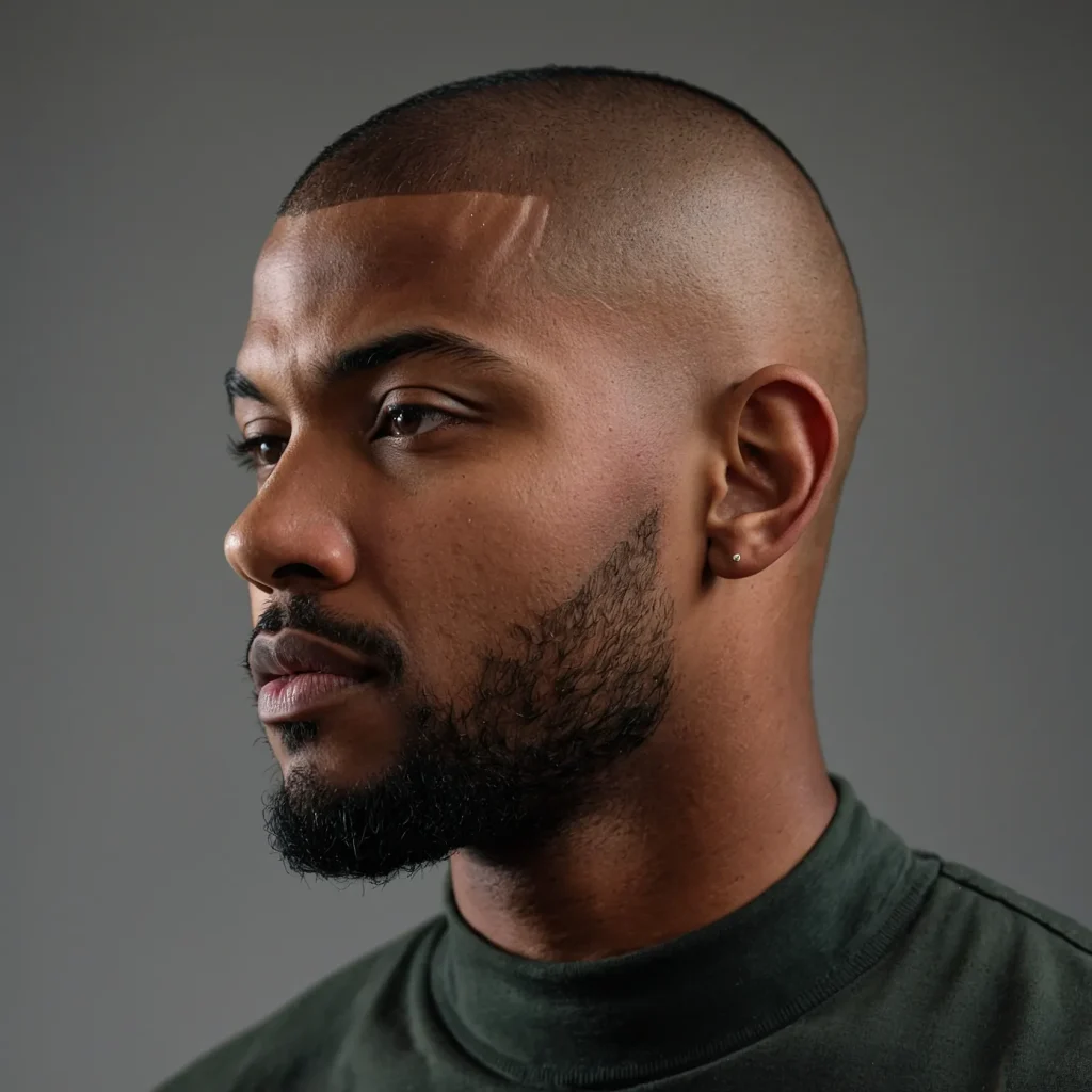 Buzz Cut with Low FadeBlack man with buzz c 3