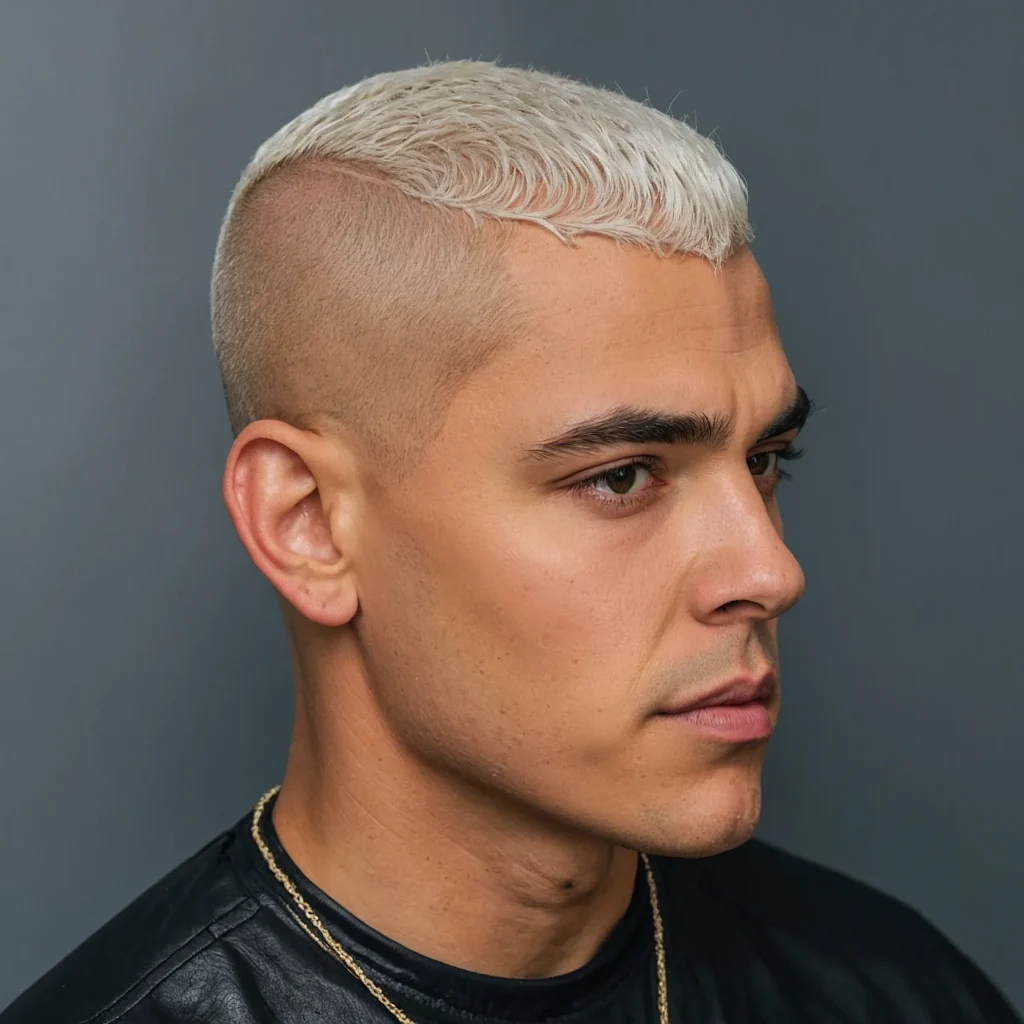 Buzz Cut with Short Braided Crown and FadeRep 0