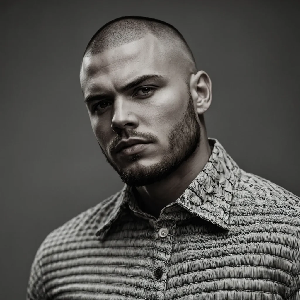 Buzz Cut with Southside FadeUltrashort buzz w 3