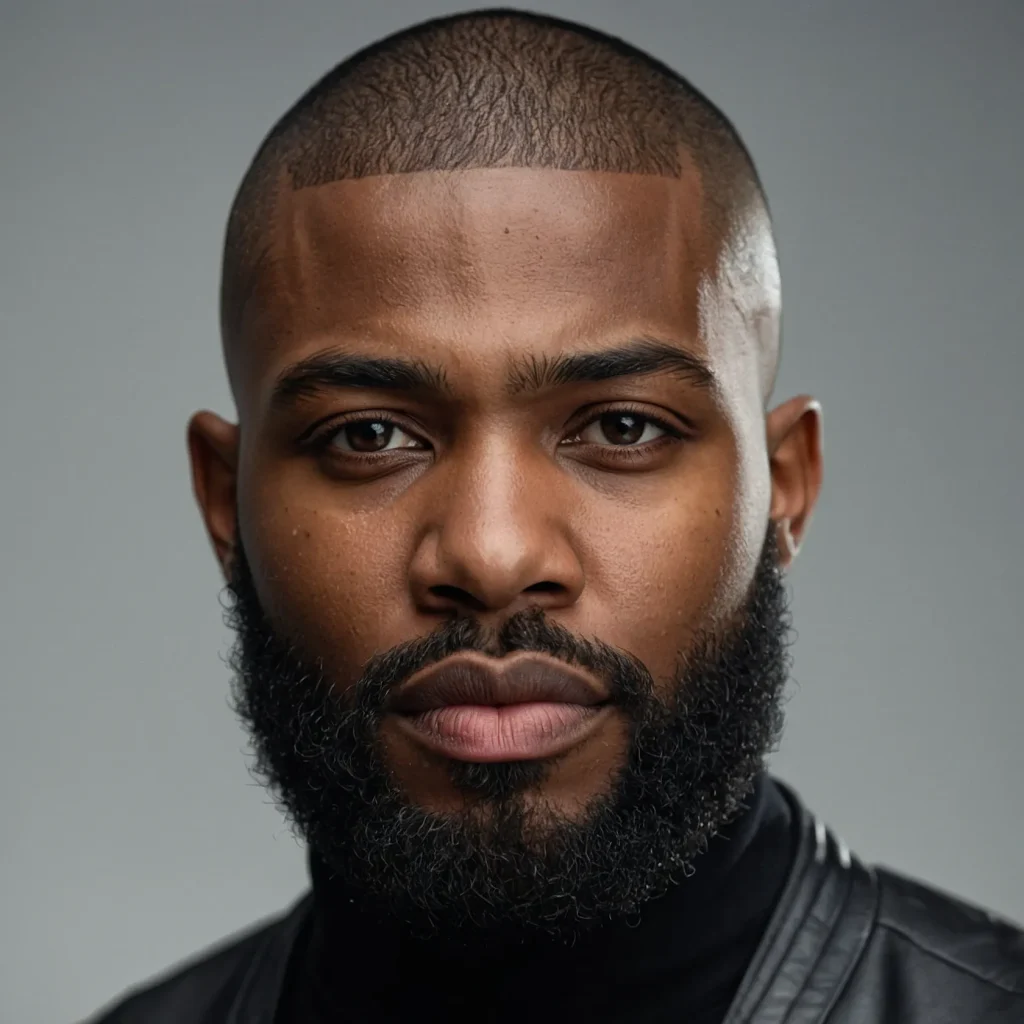 Buzz Cut with Tapered Beard LinePortrait of 0