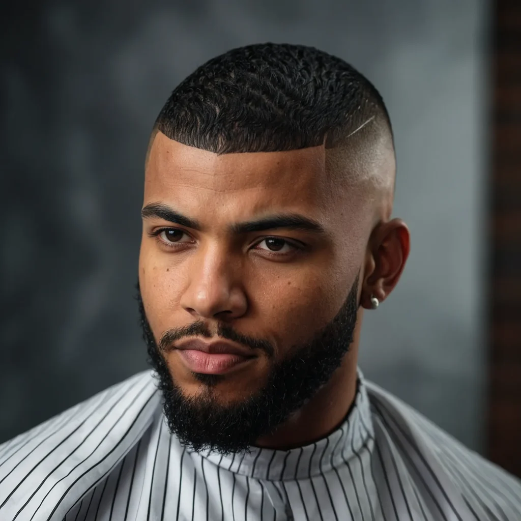 Buzz Cut with Twin Fade LevelsBlack man with 3