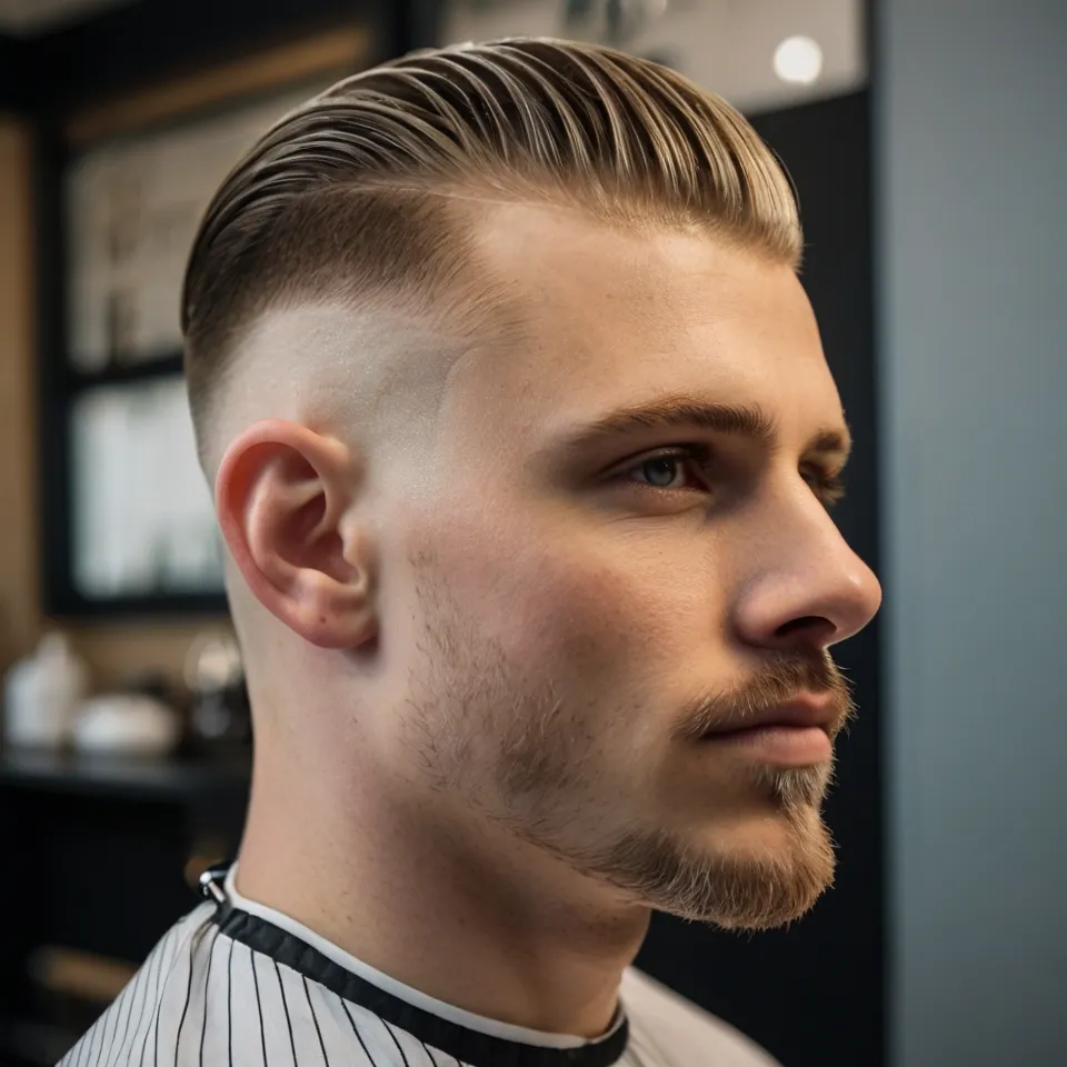 Classic Burst Fade Mulletwhite man with c 3