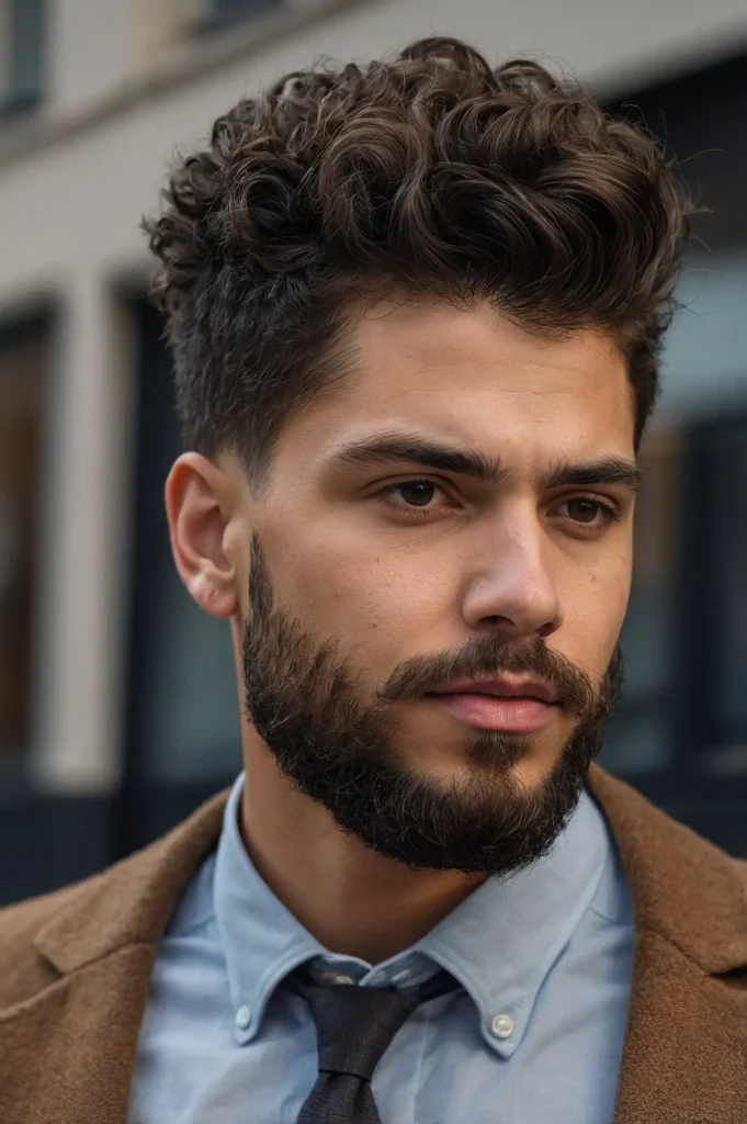 Classic Low Taper Fade with Fluffy Topman w 0