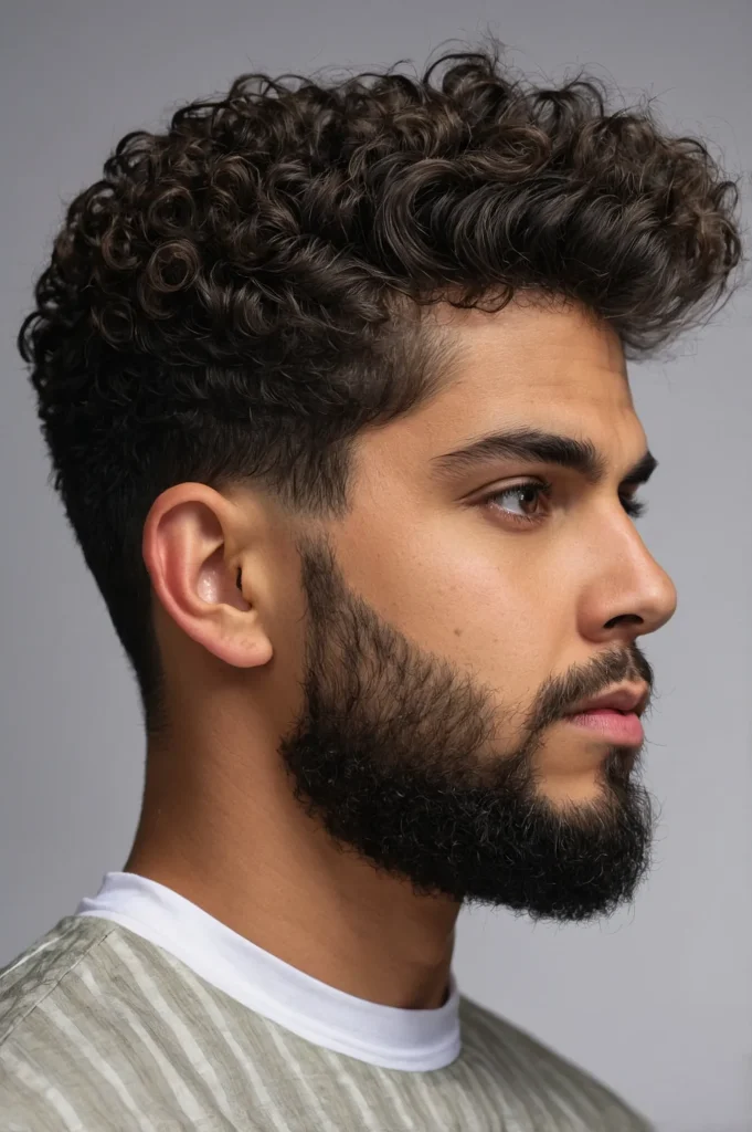 Classic Low Taper Fade with Fluffy Topman w 3
