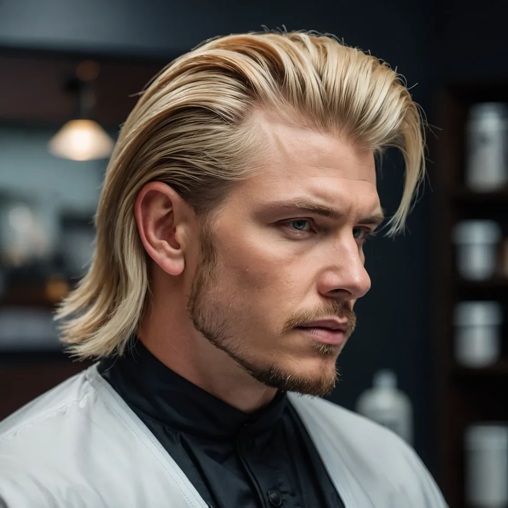 Classic Mullet Fadewhite man with mediuml 0