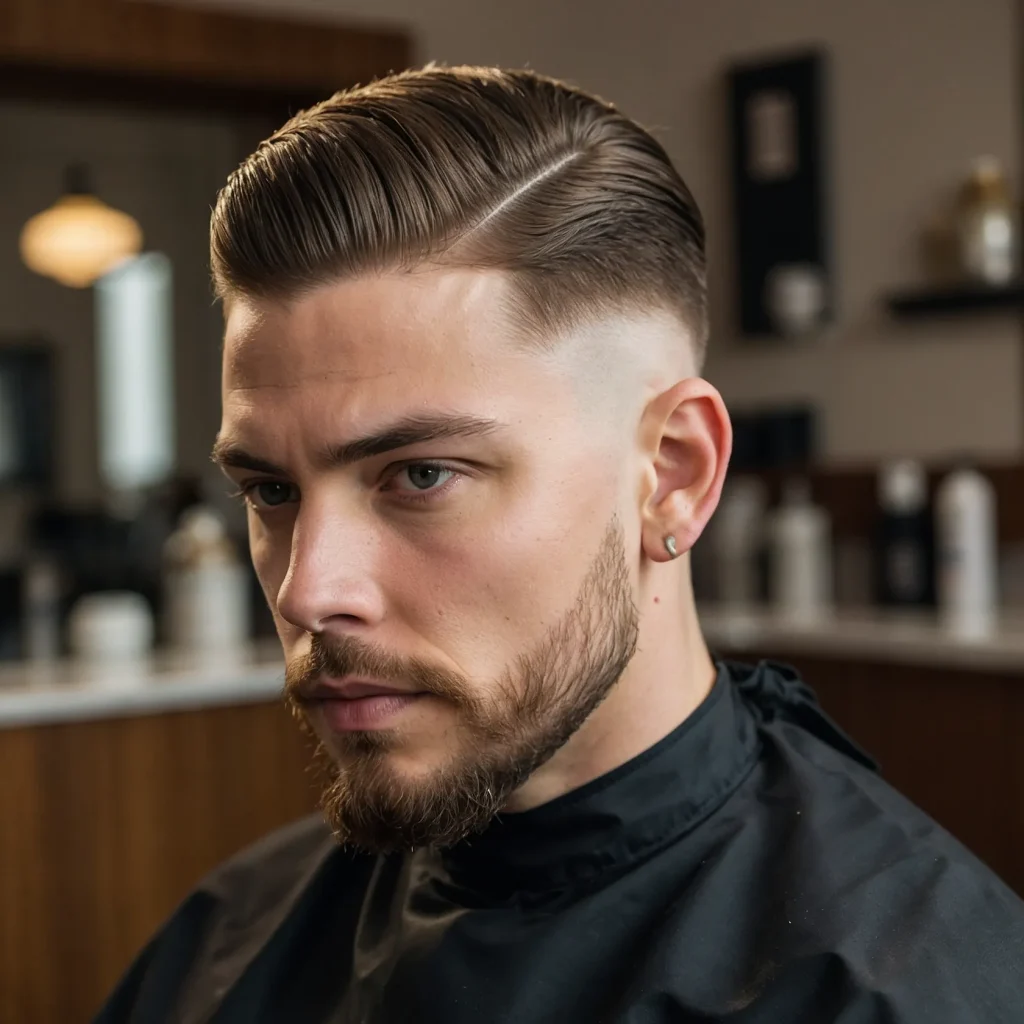 Classic NinjLow Taper Fadewhite man with 0