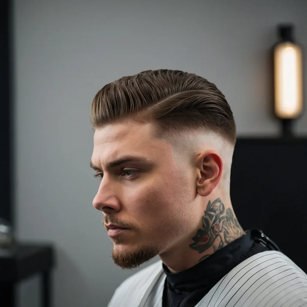 Classic NinjLow Taper Fadewhite man with 3