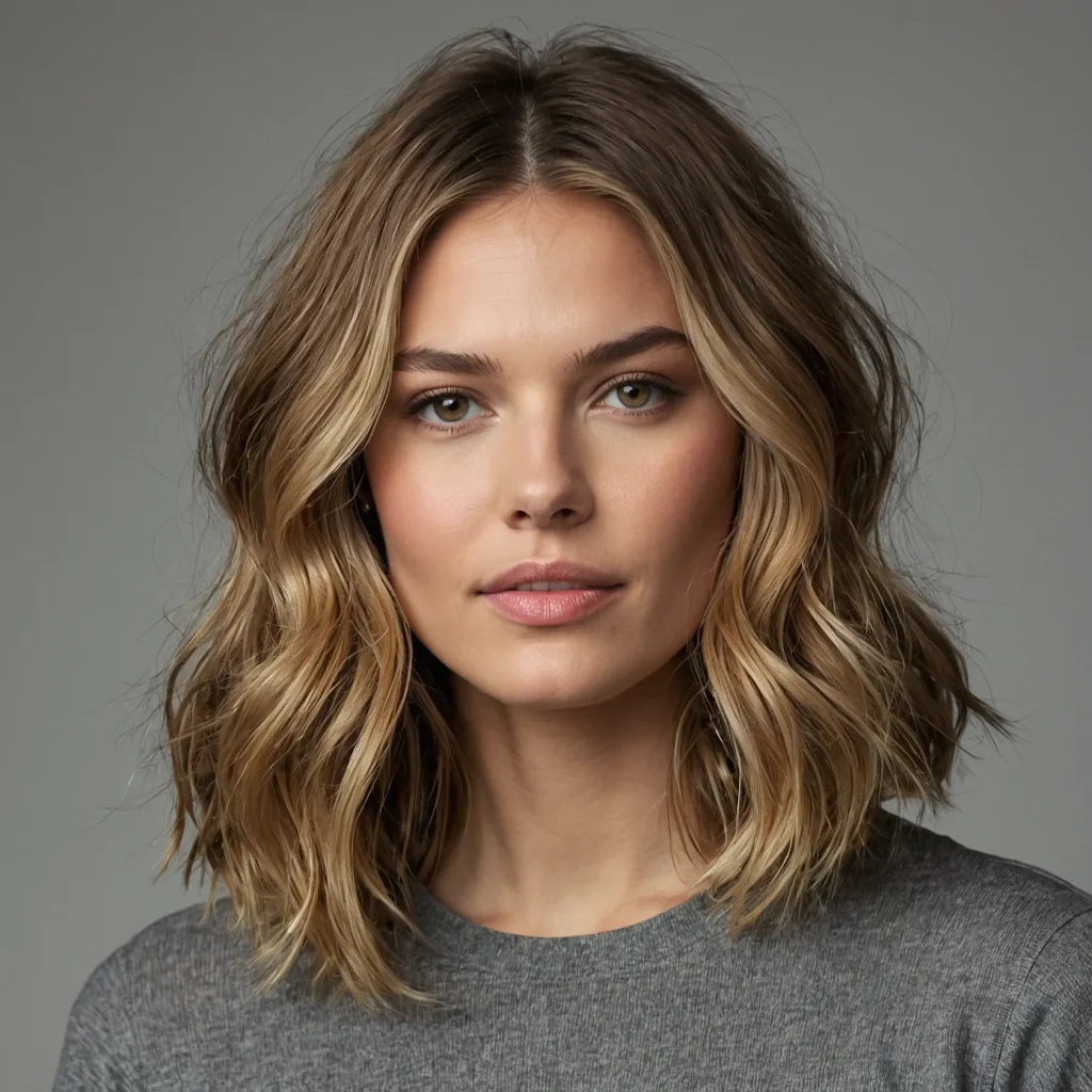 Create a natural shoulderlength lob hairstyle 3