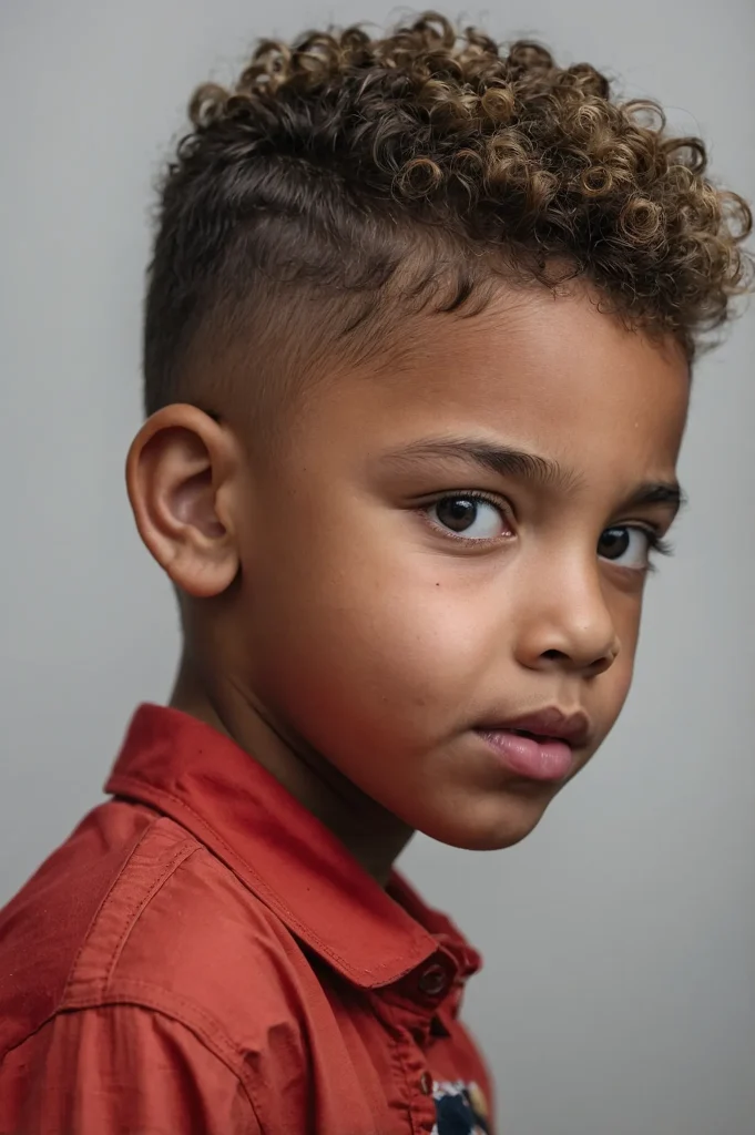 Curly Fade for Natural Hairboy with natural 0