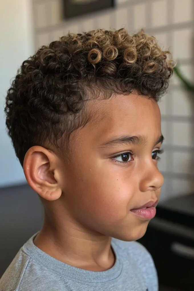 Curly Fade for Natural Hairboy with natural 3